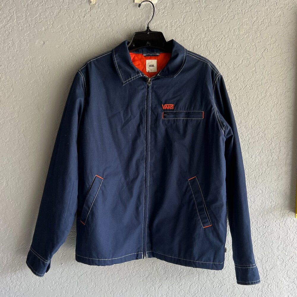 Vans Navy Blue Trucker Jacket Zip-Up